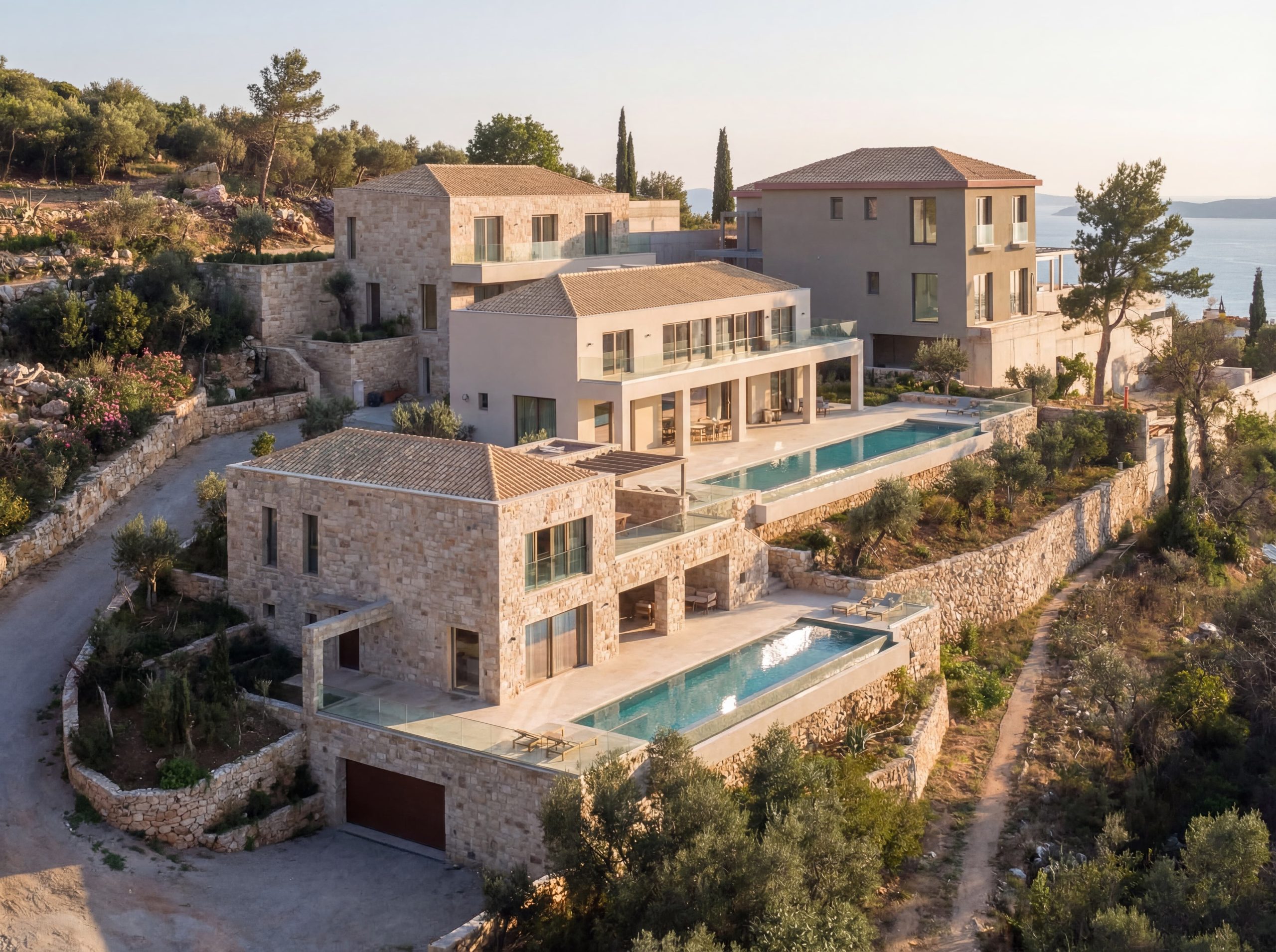 Reževići coastal development site overlooking the Adriatic Sea